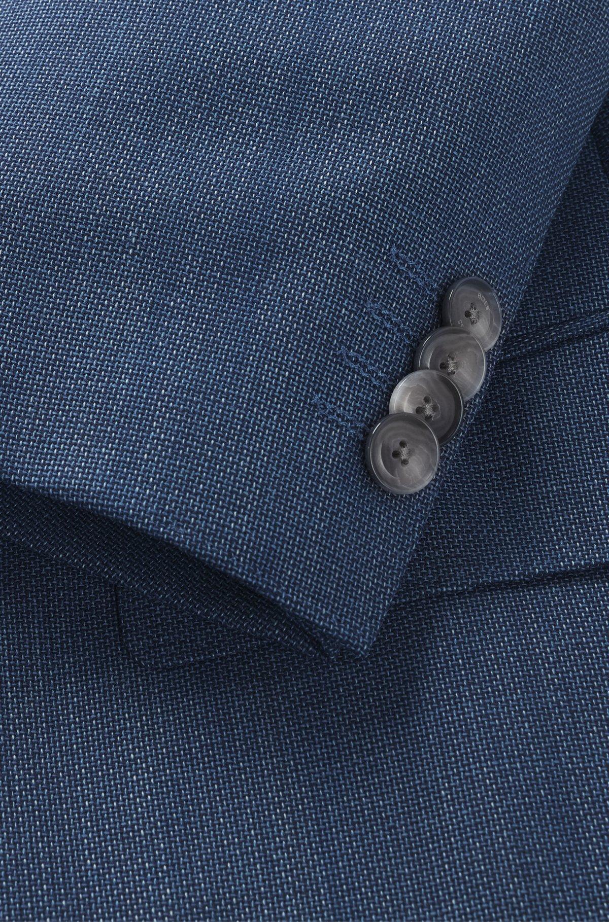 Slim-fit three-piece suit in patterned wool Product Image