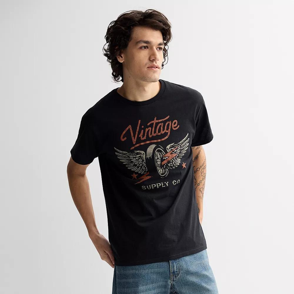 Men's Vintage Supply Co. Graphic Tee, Size: Medium, Black Product Image