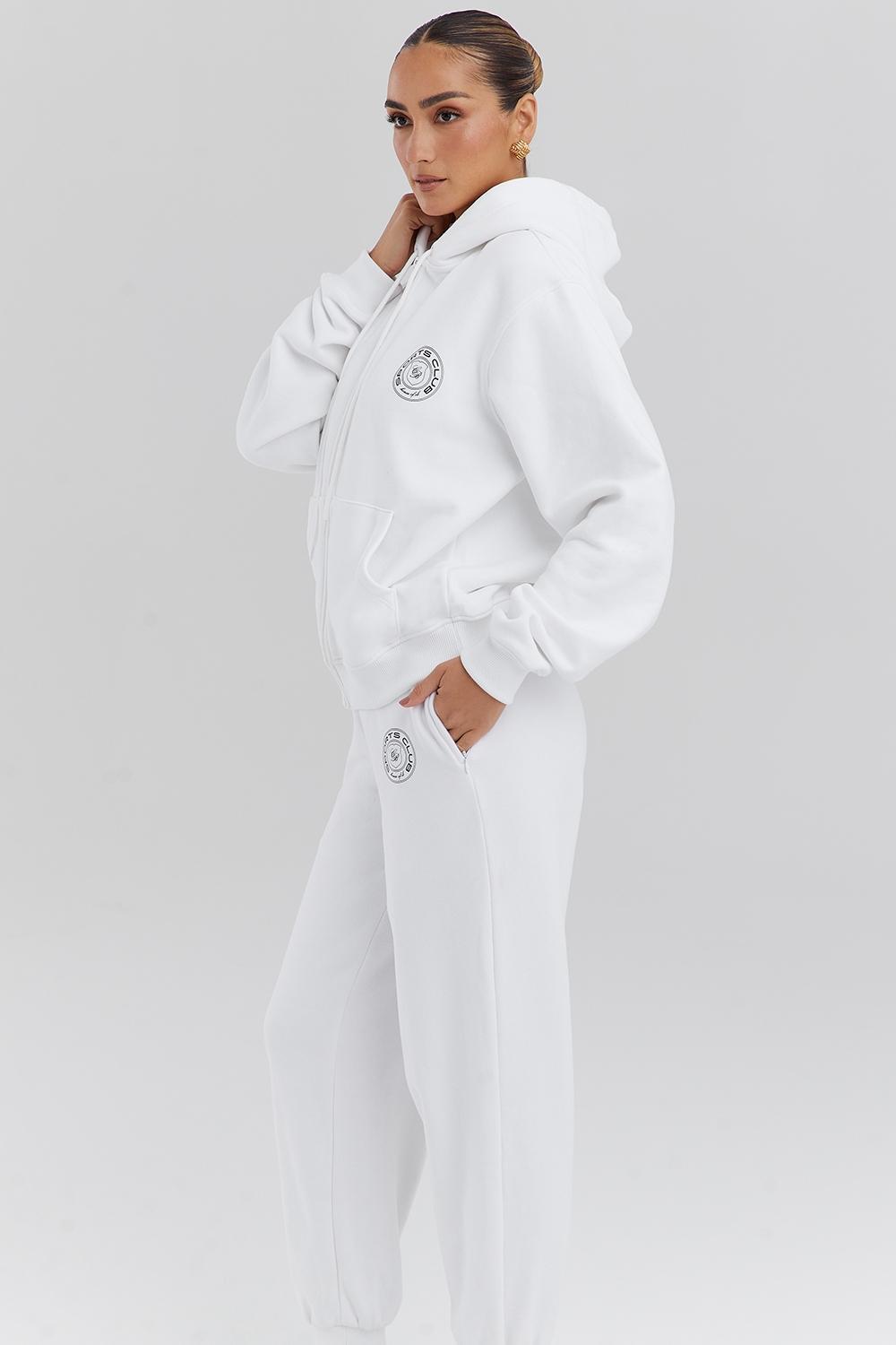 Mirage White Zip Through Hoodie Product Image