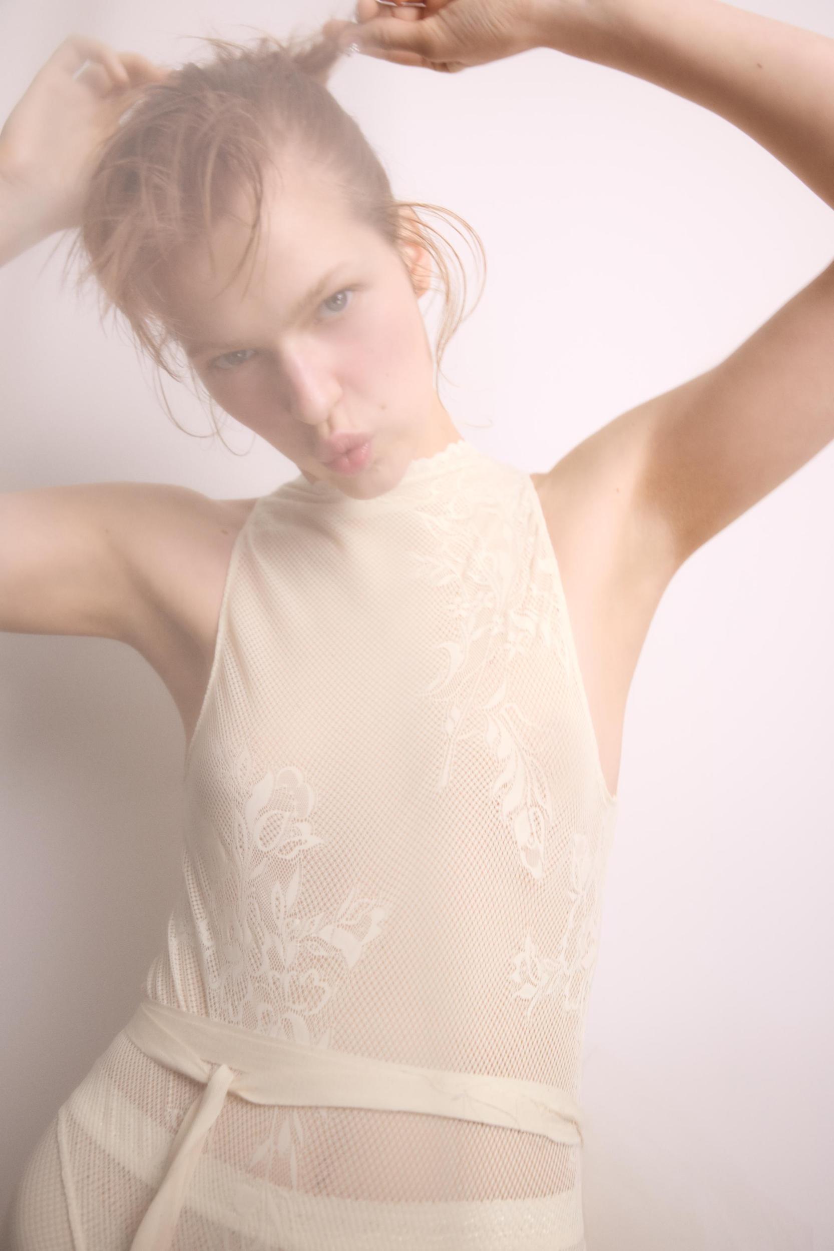 EMBROIDERED MESH BODYSUIT Product Image