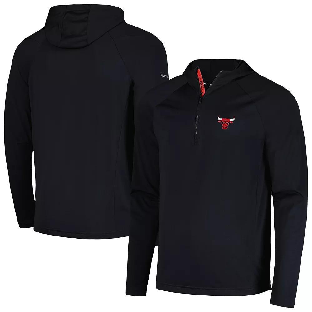 Mens Levelwear Chicago Bulls Zander Hoodie Raglan Quarter-Zip Top Product Image