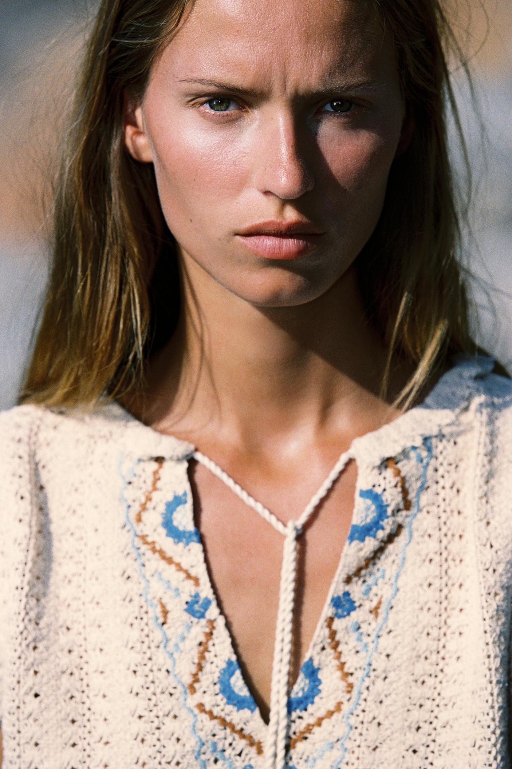 EMBROIDERED CROCHET TOP Product Image