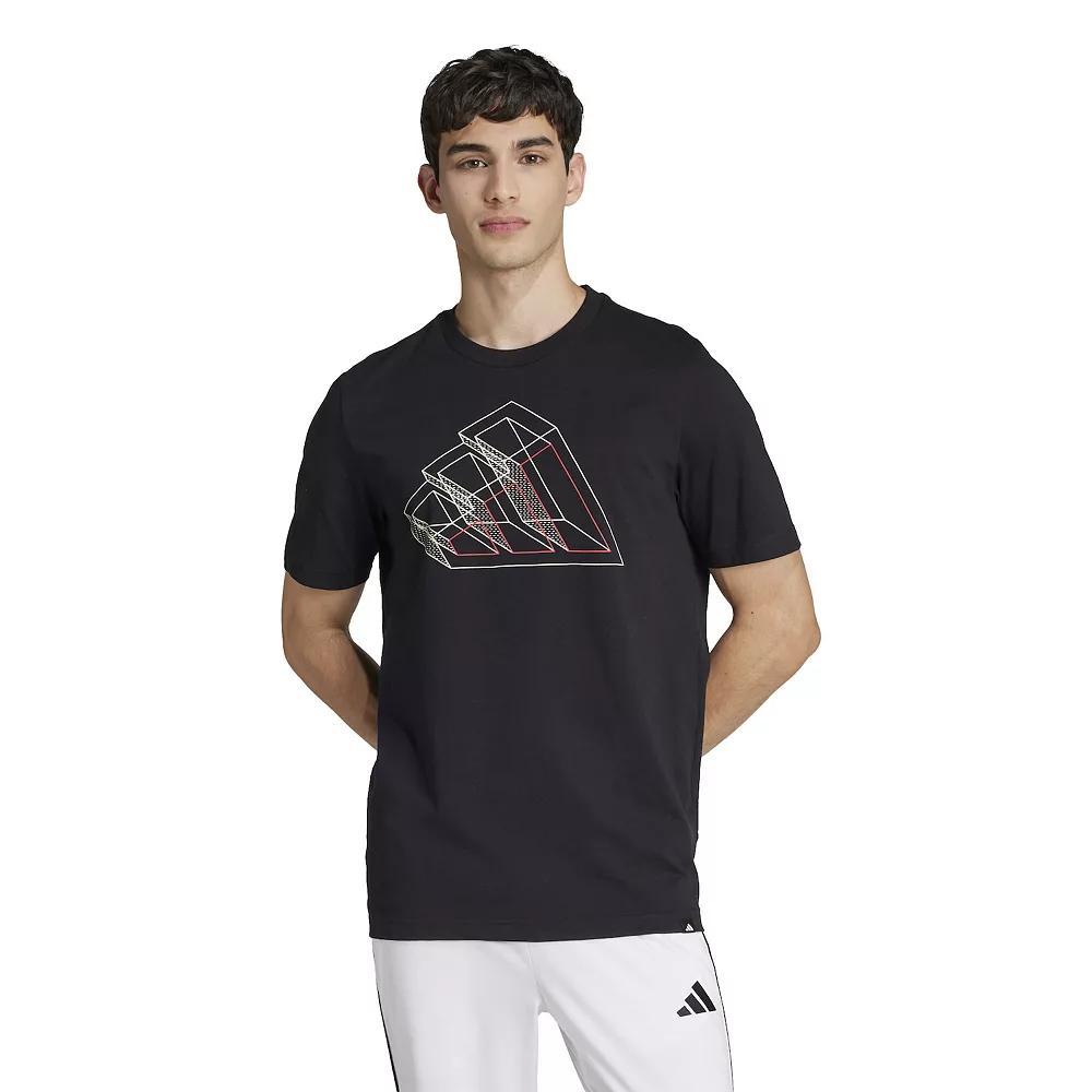 Men's adidas Tech Outline Sportswear Graphic Tee, Size: Medium, Black Product Image