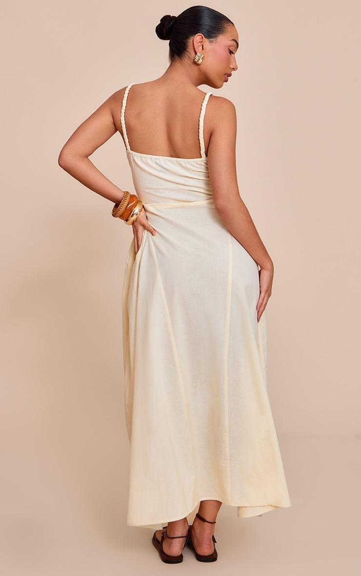 Lemon Braided V Waist Midaxi Dress Product Image