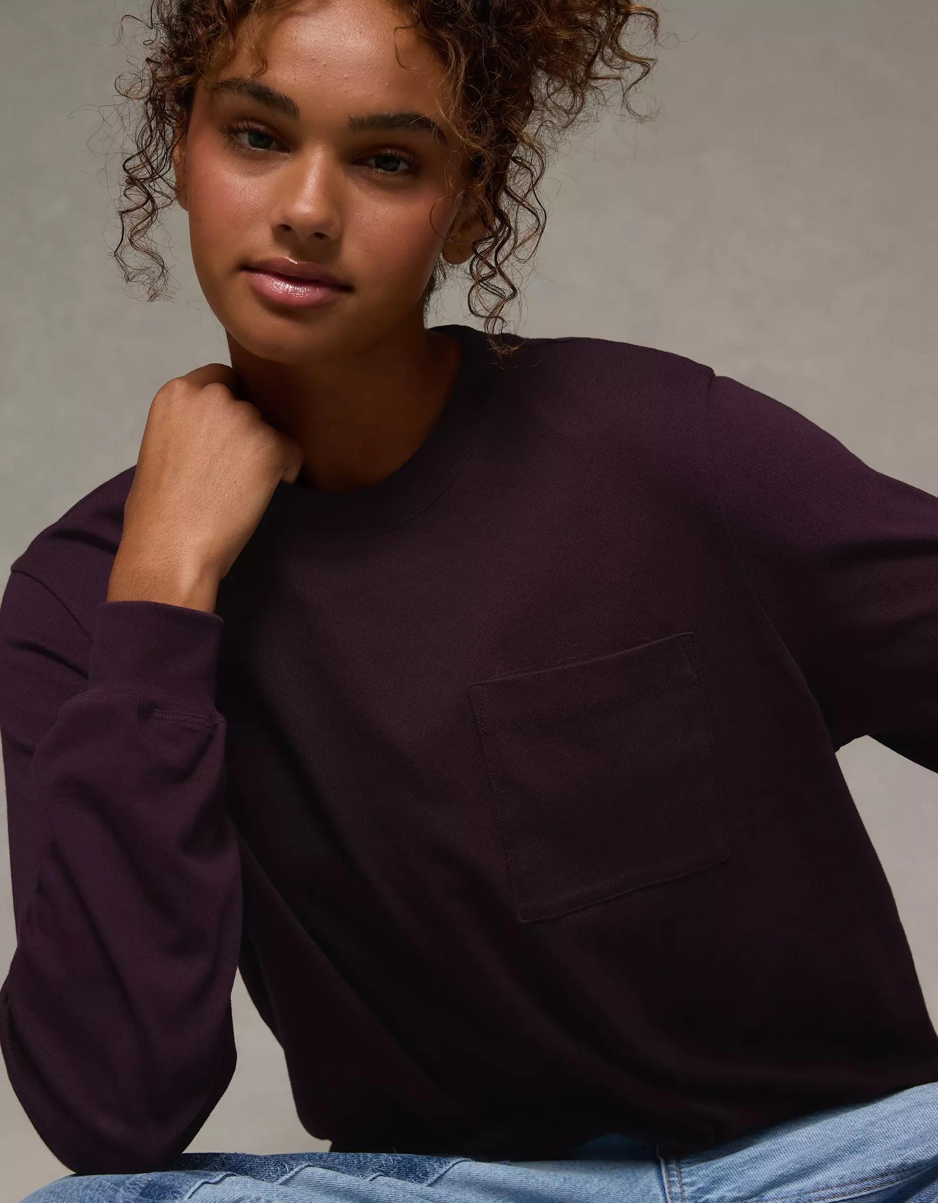 AE Everyday Luxe Long Sleeve T-Shirt Product Image
