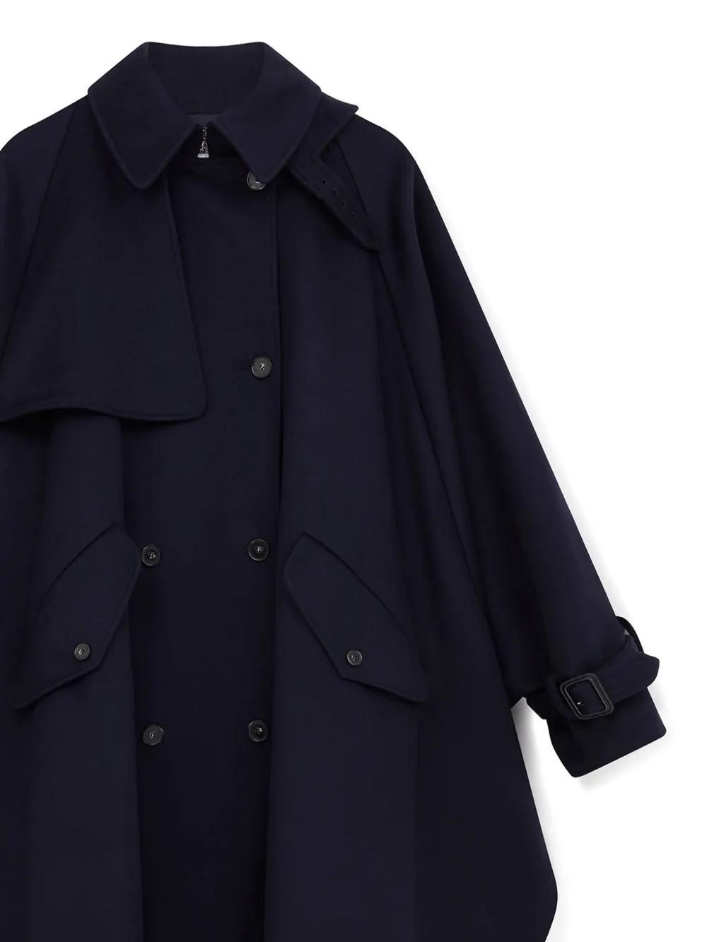wool poncho trench coat Product Image