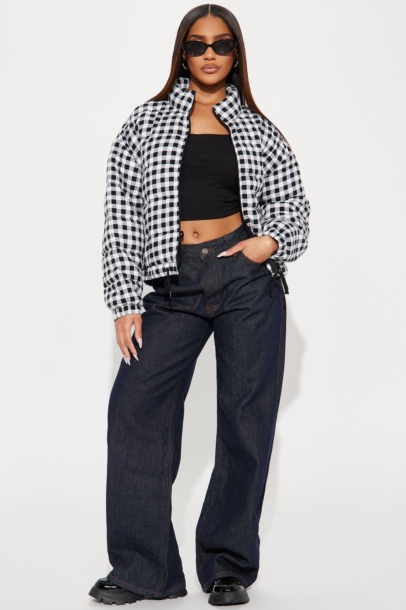 Danika Quilted Gingham Jacket - Black/combo Product Image