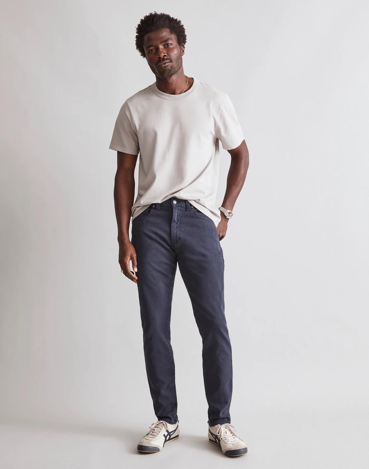 Garment-Dyed Athletic Slim Jeans Product Image
