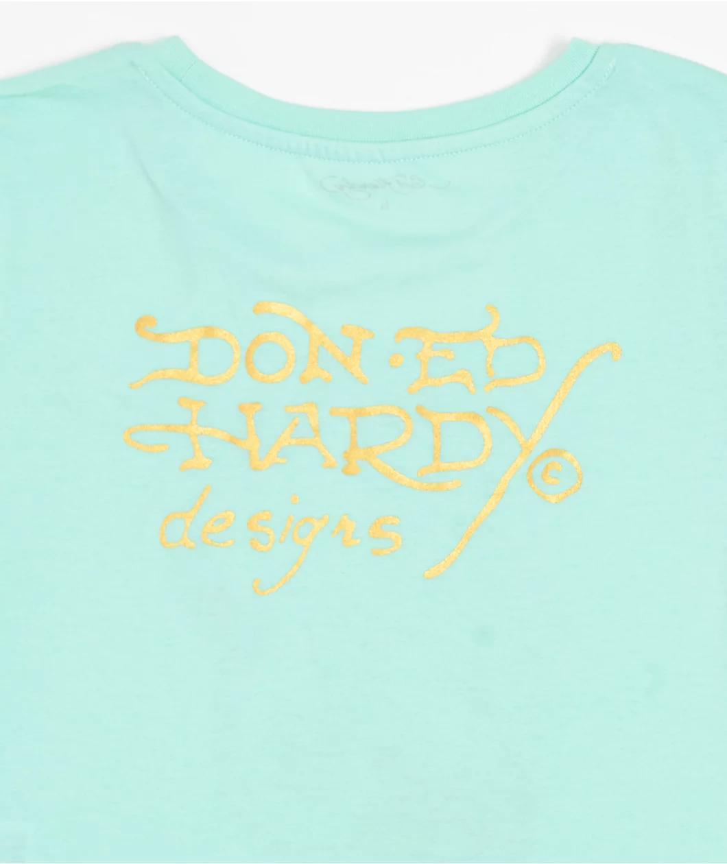 Ed Hardy Hand Mint Crop T-Shirt Product Image