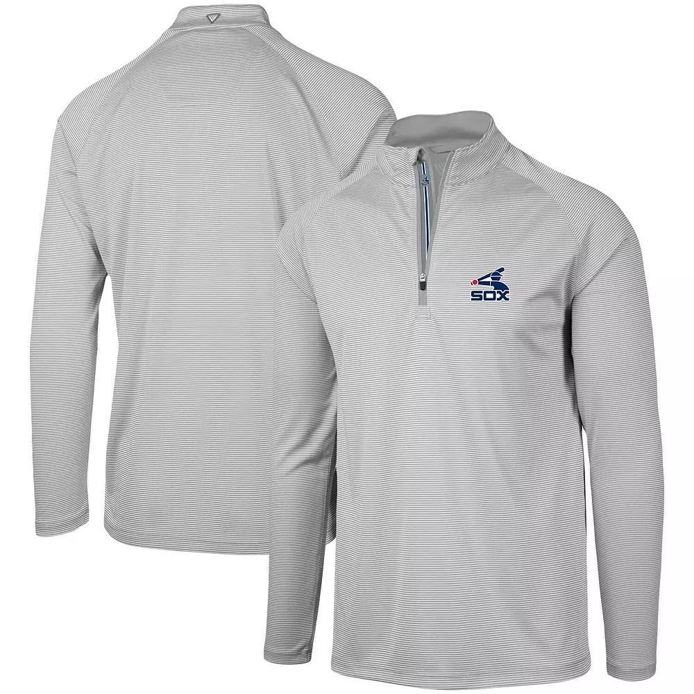 Men's Levelwear Gray Minnesota Twins Orion Historic Logo Raglan Quarter-Zip Jacket, Size: Small, Grey Product Image