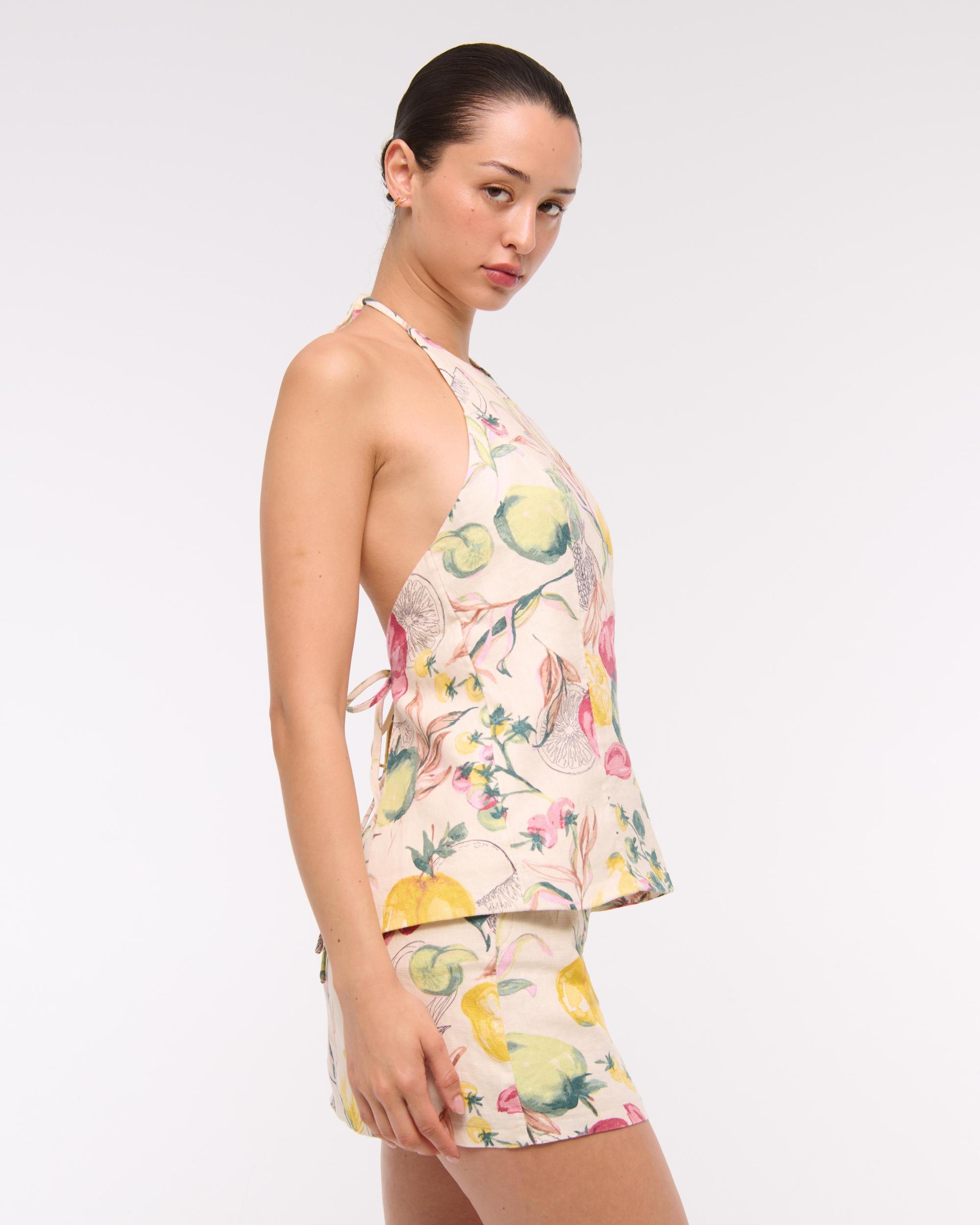 Premium Linen Halter Top Product Image