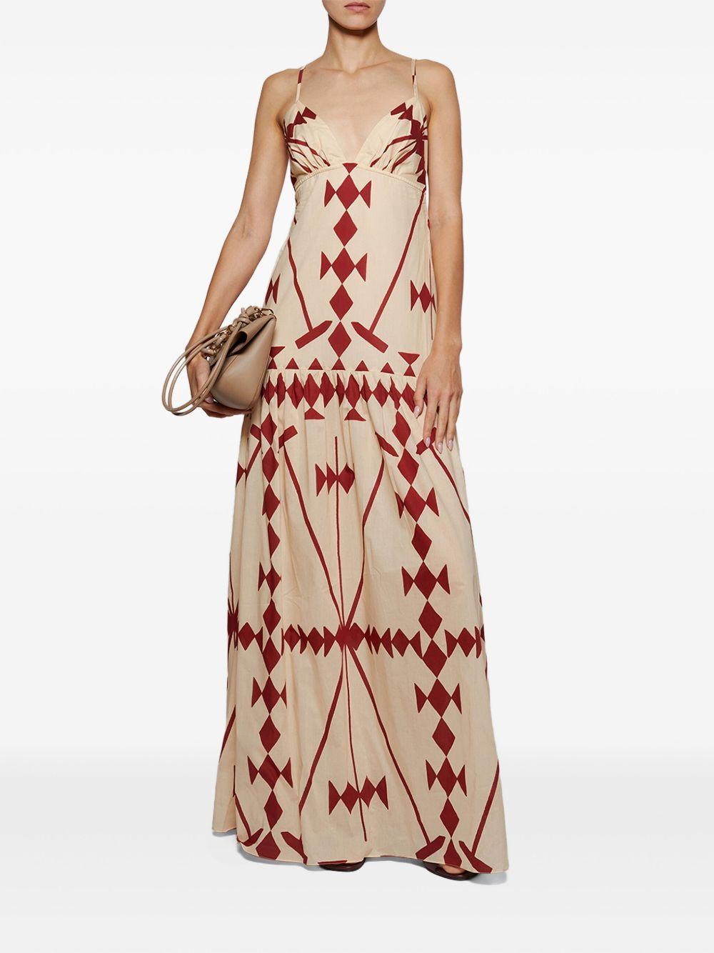 Zea Palm geometric-print dress Product Image