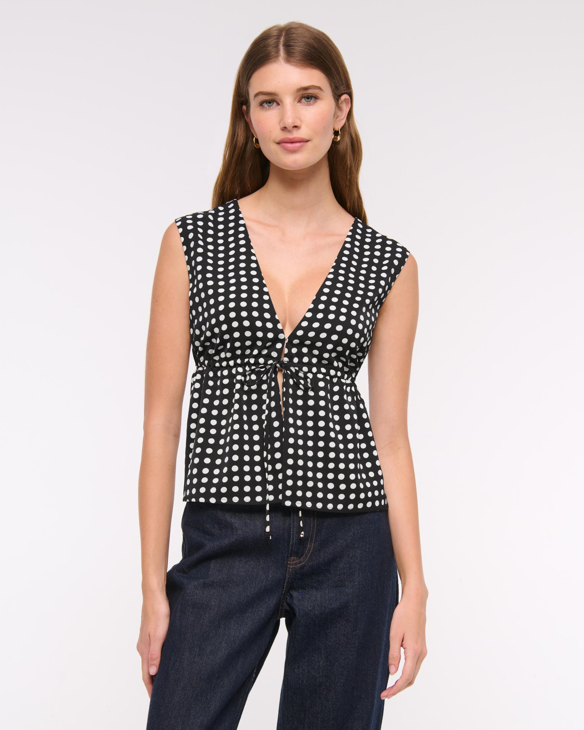 Plunge Tie-Front Top Product Image