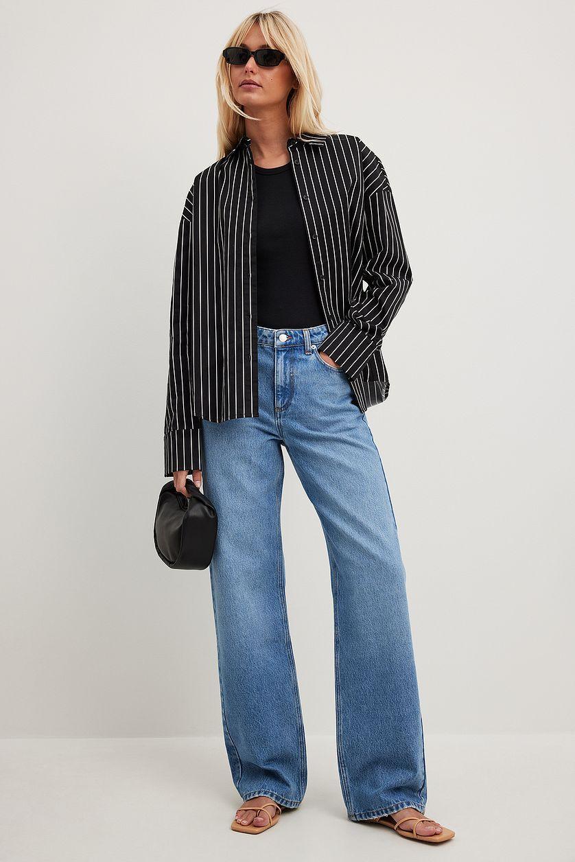Straight Mid Waist Jeans Product Image
