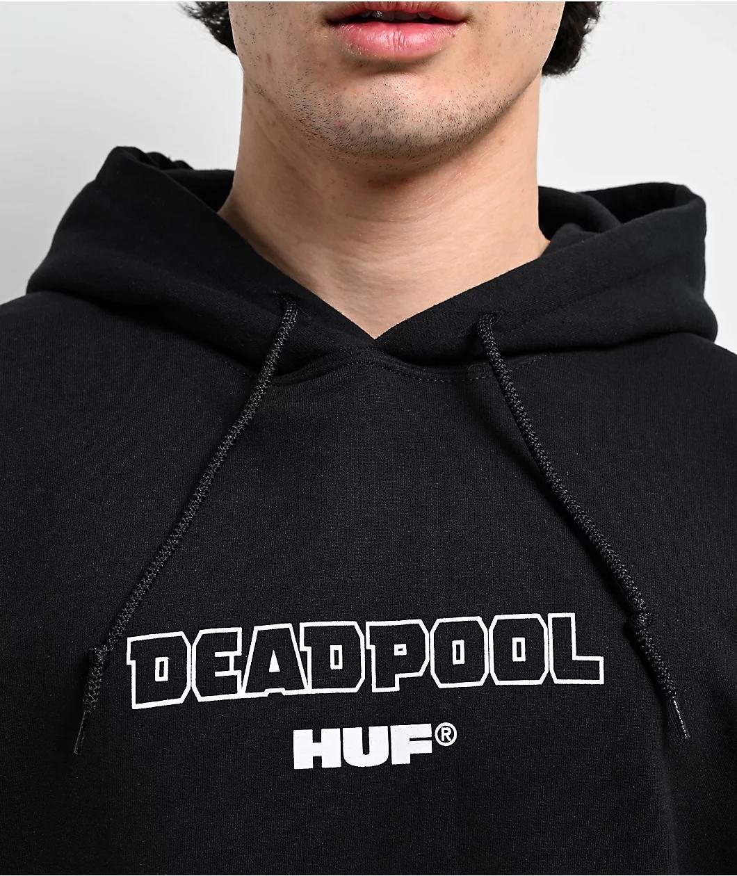 HUF x Deadpool Slasher Black Hoodie Product Image
