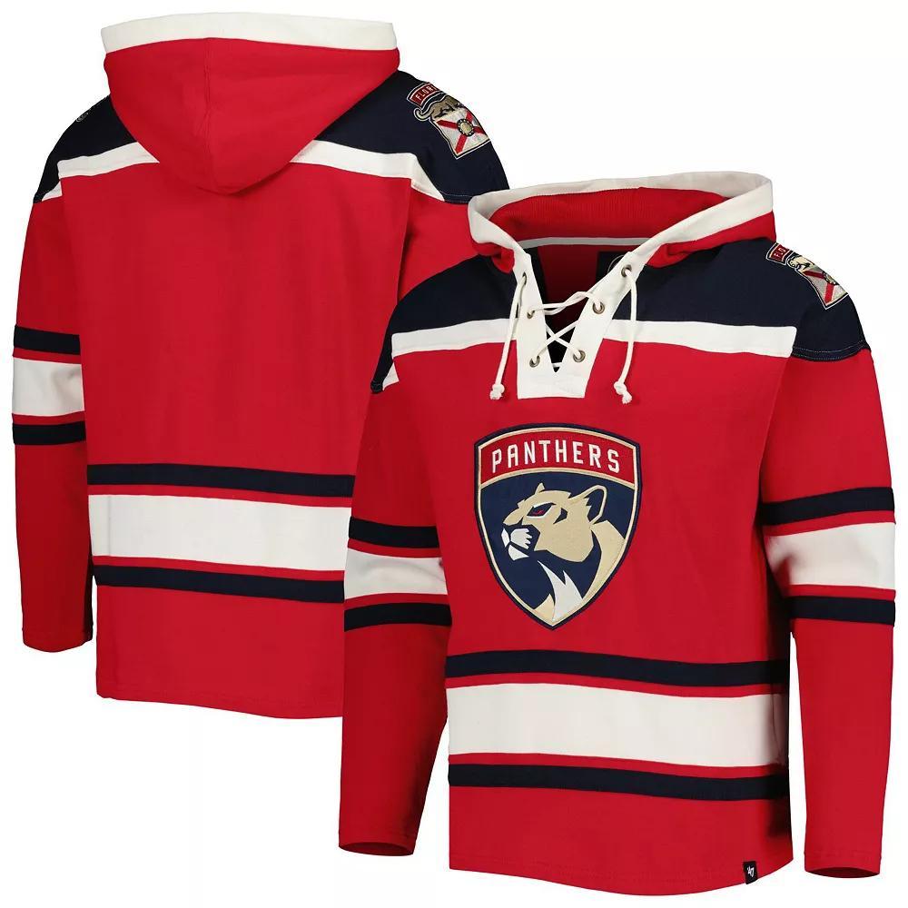 Men's '47 Red Florida Panthers Superior Lacer Pullover Hoodie, Size: 2XL, Pnt Red Product Image