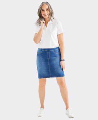Style & Co Womens Denim Stretch Pull-On Skirt, Created for Macys Product Image