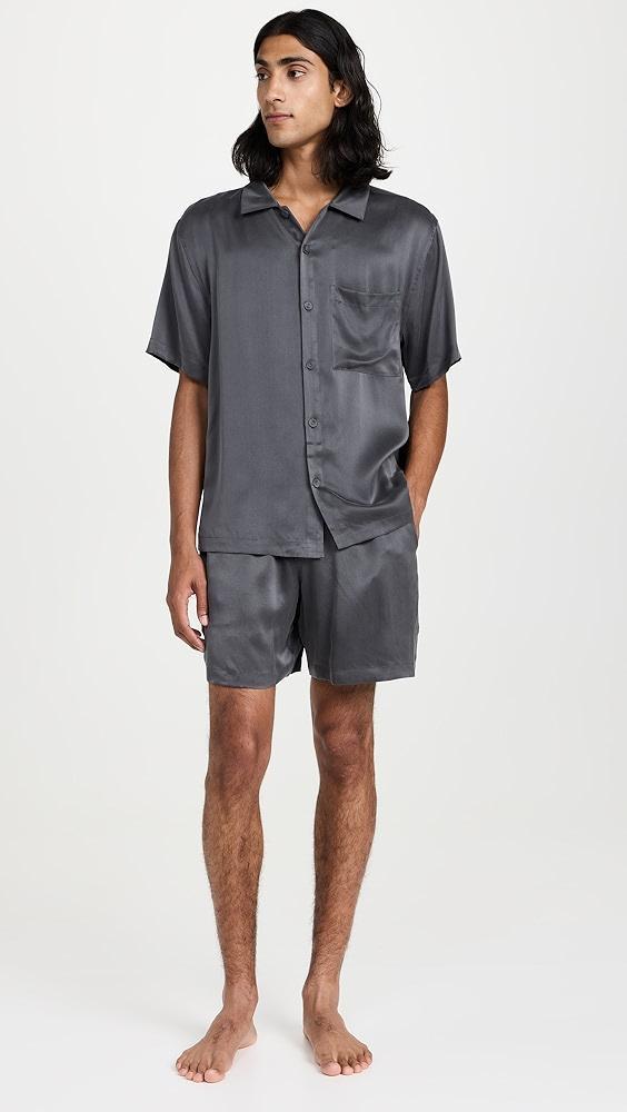Lunya Washable Silk Button Up Short Set | Shopbop Product Image