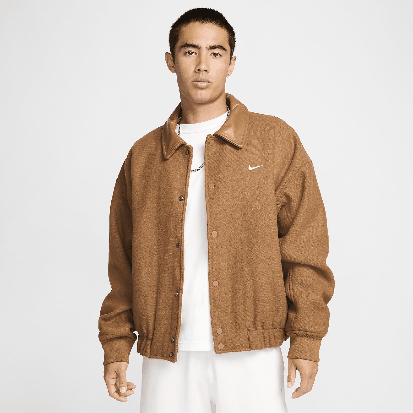 Nike Solo Swoosh Men's Wool Varsity Jacket Product Image