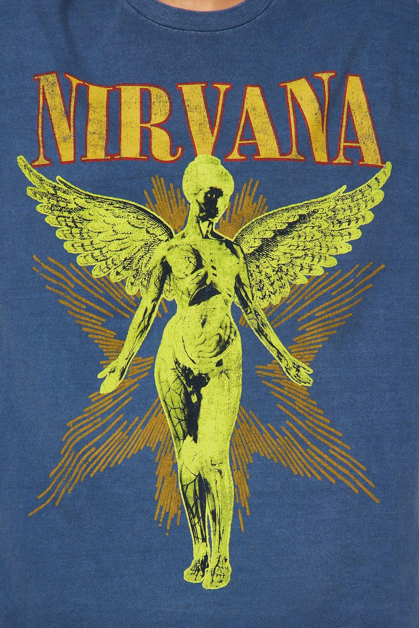 Nirvana Washed Tour Tee - Navy Female Product Image
