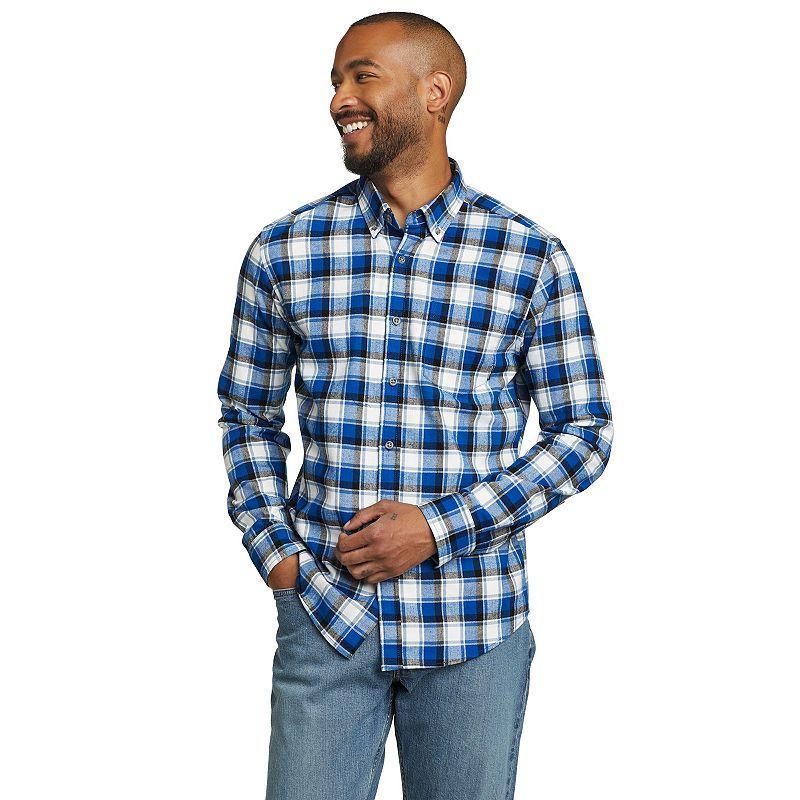 Men's Eddie Bauer Field Flannel Button-Down Shirt, Size: Large, Deep Brown Product Image
