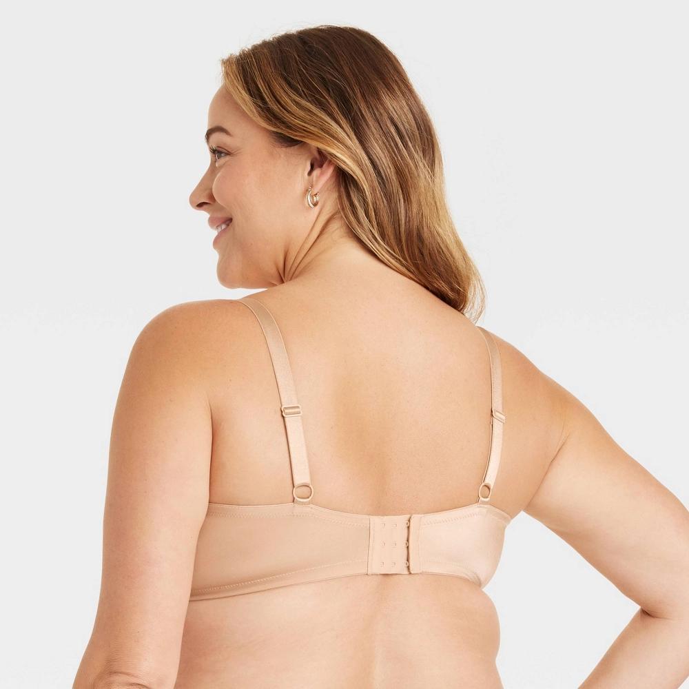 Women's Demi T-Shirt Push-Up Bra - Auden™ Pearl Tan 34DDD: Light Lift, Molded Cup, Underwire, Adjustable Strap, Knit Fabric Product Image