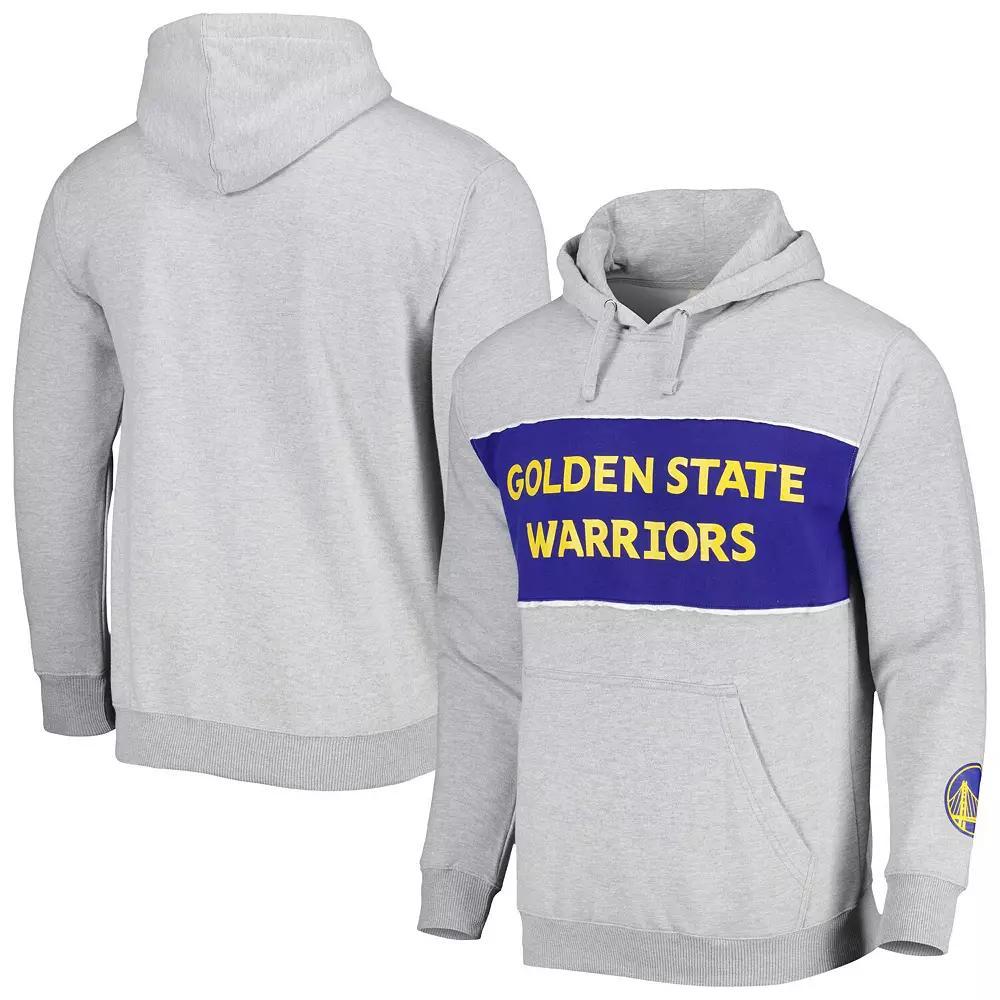 Men's Fanatics Branded Heather Gray Golden State Warriors Wordmark French Terry Pullover Hoodie, Size: 2XL, Grey Product Image