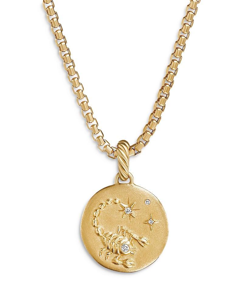 David Yurman 18K Yellow Gold Diamond Aquarius Amulet Pendant Product Image