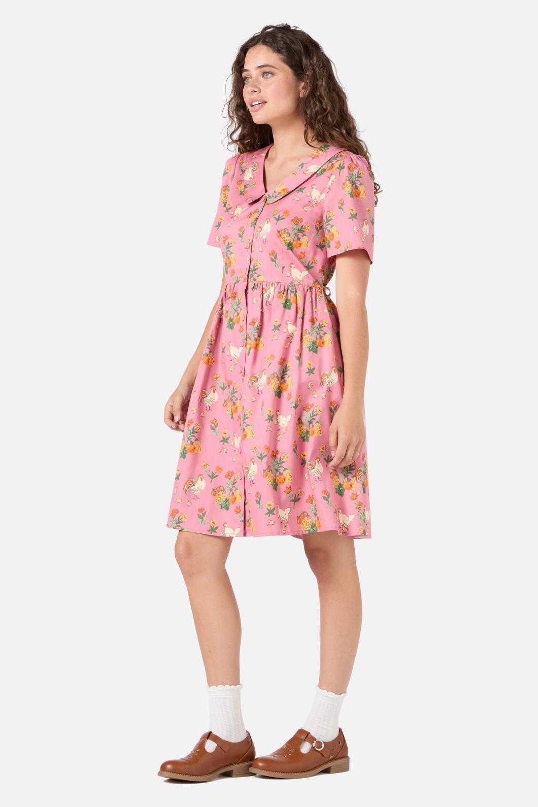 Chickens Mini Shirt Dress Product Image