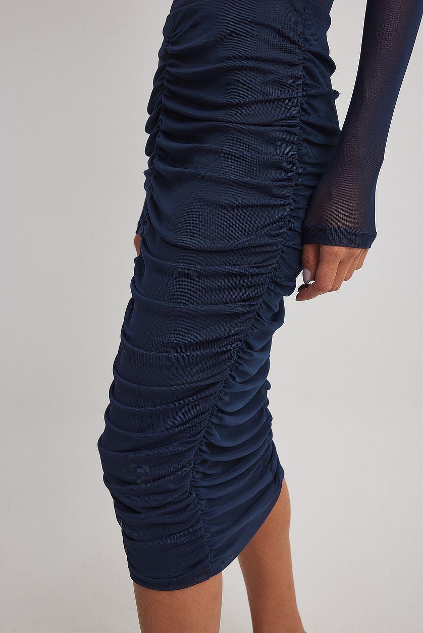Rouched Midi Skirt Product Image
