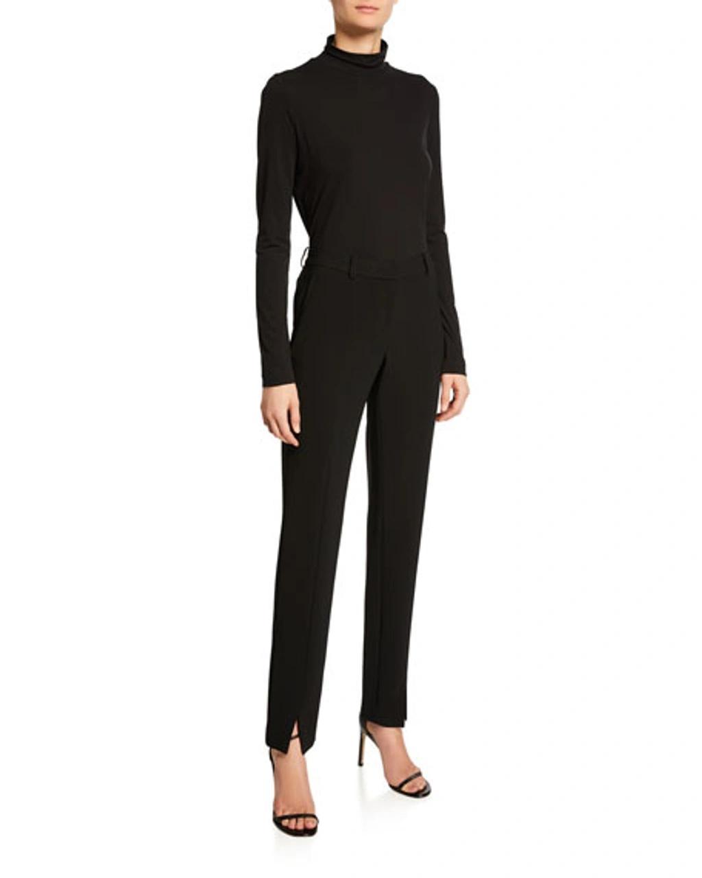 ST JOHN St. John Collection 'jennifer' Crepe Marocain Ankle Pants In Black Product Image