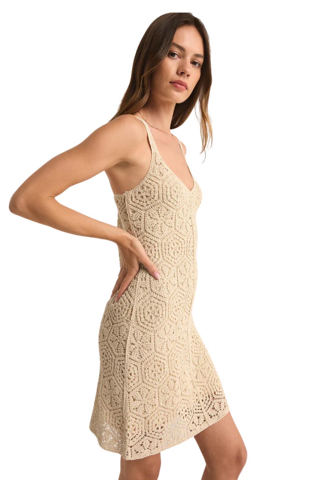 Allure Crochet Mini Dress Product Image