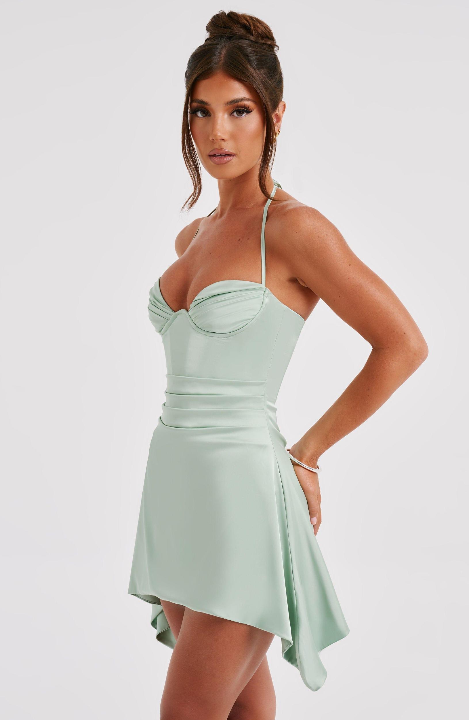 Cartia Mini Dress - Sage Product Image