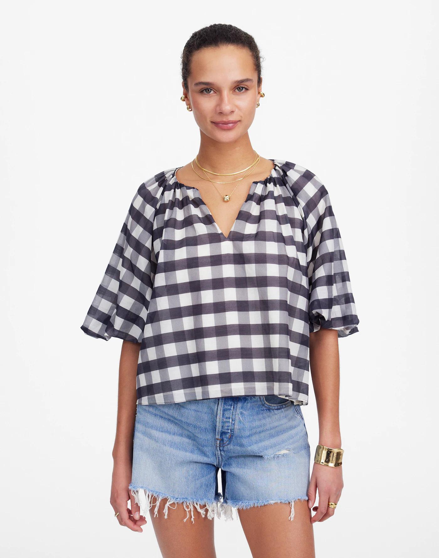 Bubble-Sleeve Top Product Image