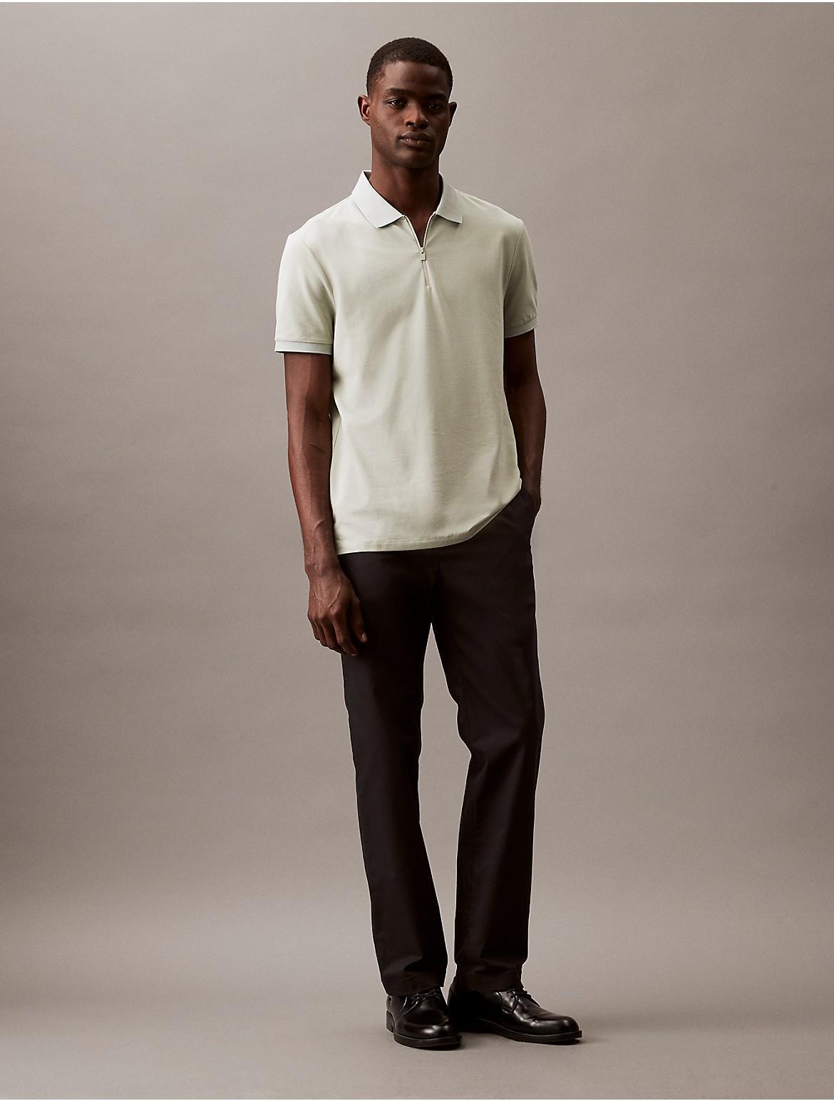 Calvin Klein Men's Tech Zip Polo Shirt - Grey - S Product Image
