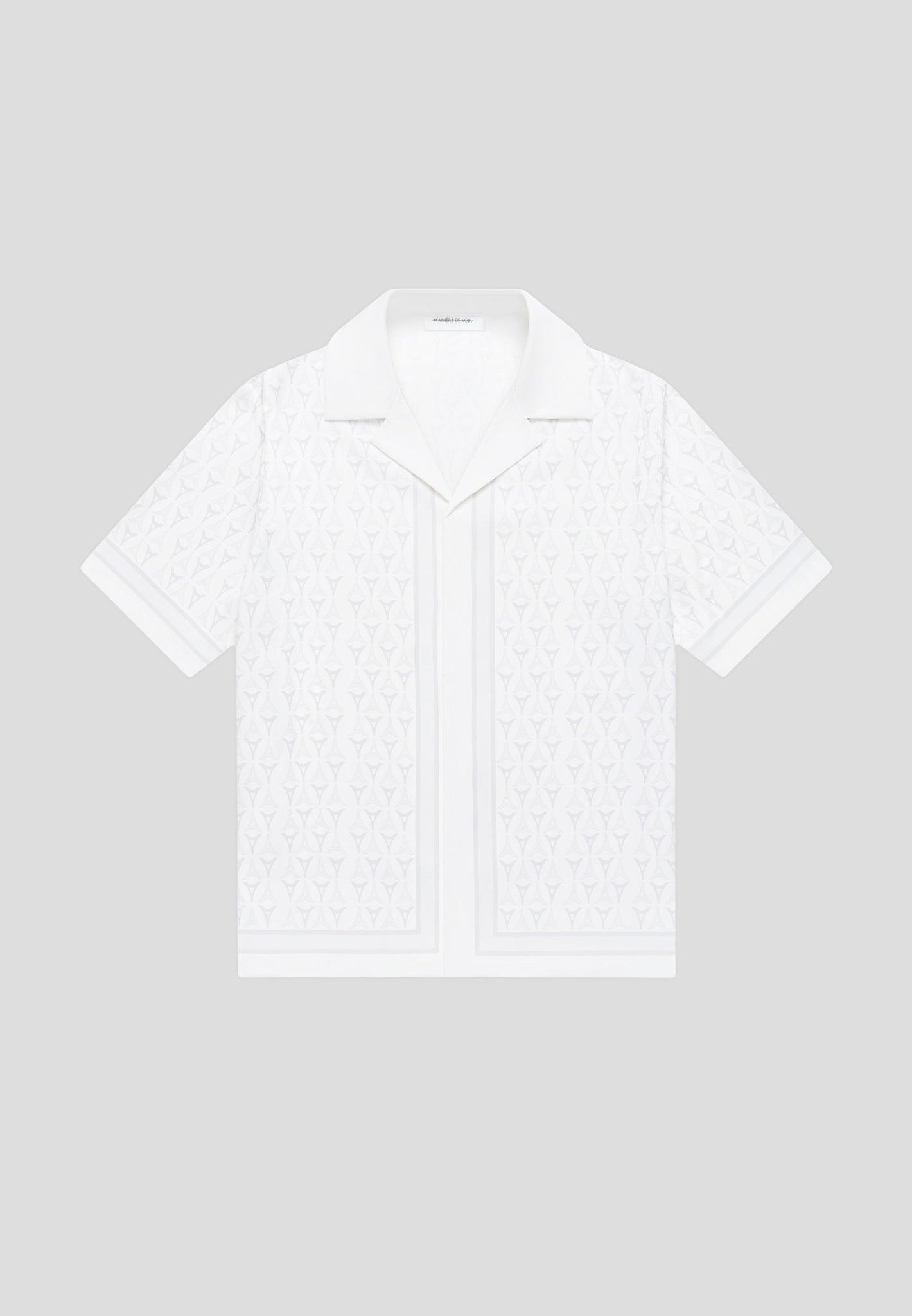 Eiffel Monogram Resort Shirt - White Male Product Image