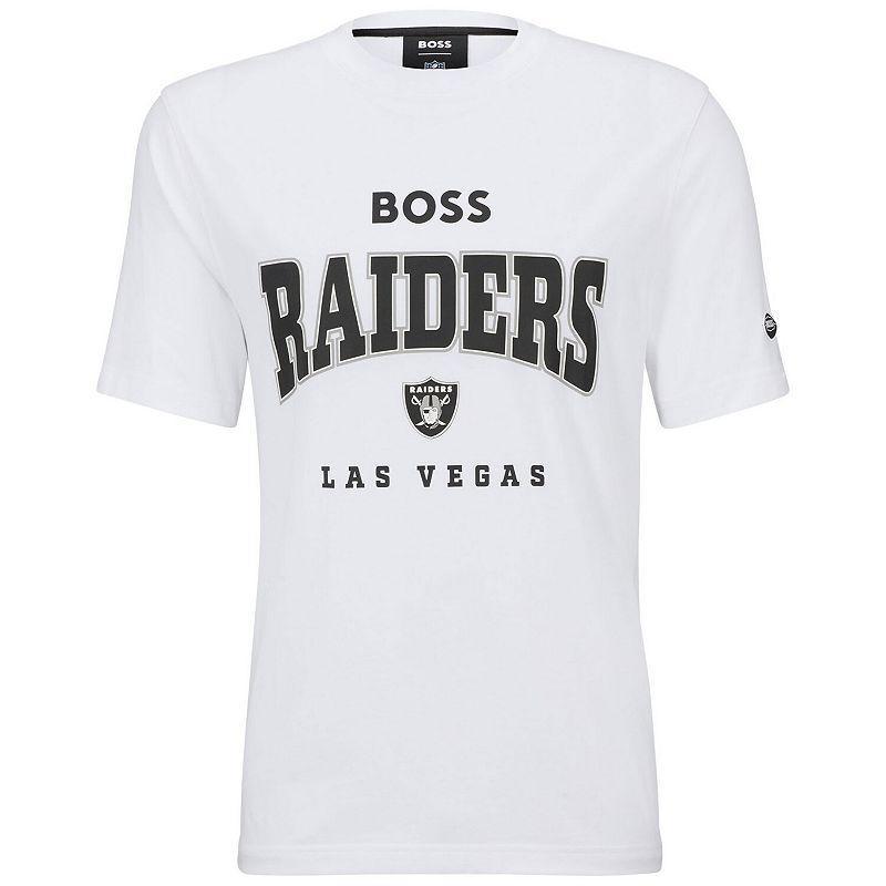 Men's BOSS X NFL  White Los Angeles Rams Huddle T-Shirt, Size: Medium Product Image