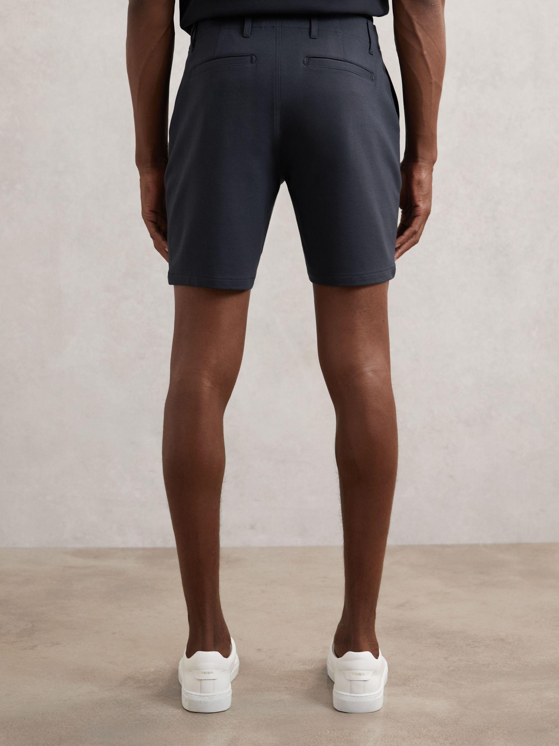 Paige Slim-Fit Stretch Shorts in Moon Shadow Blue Product Image