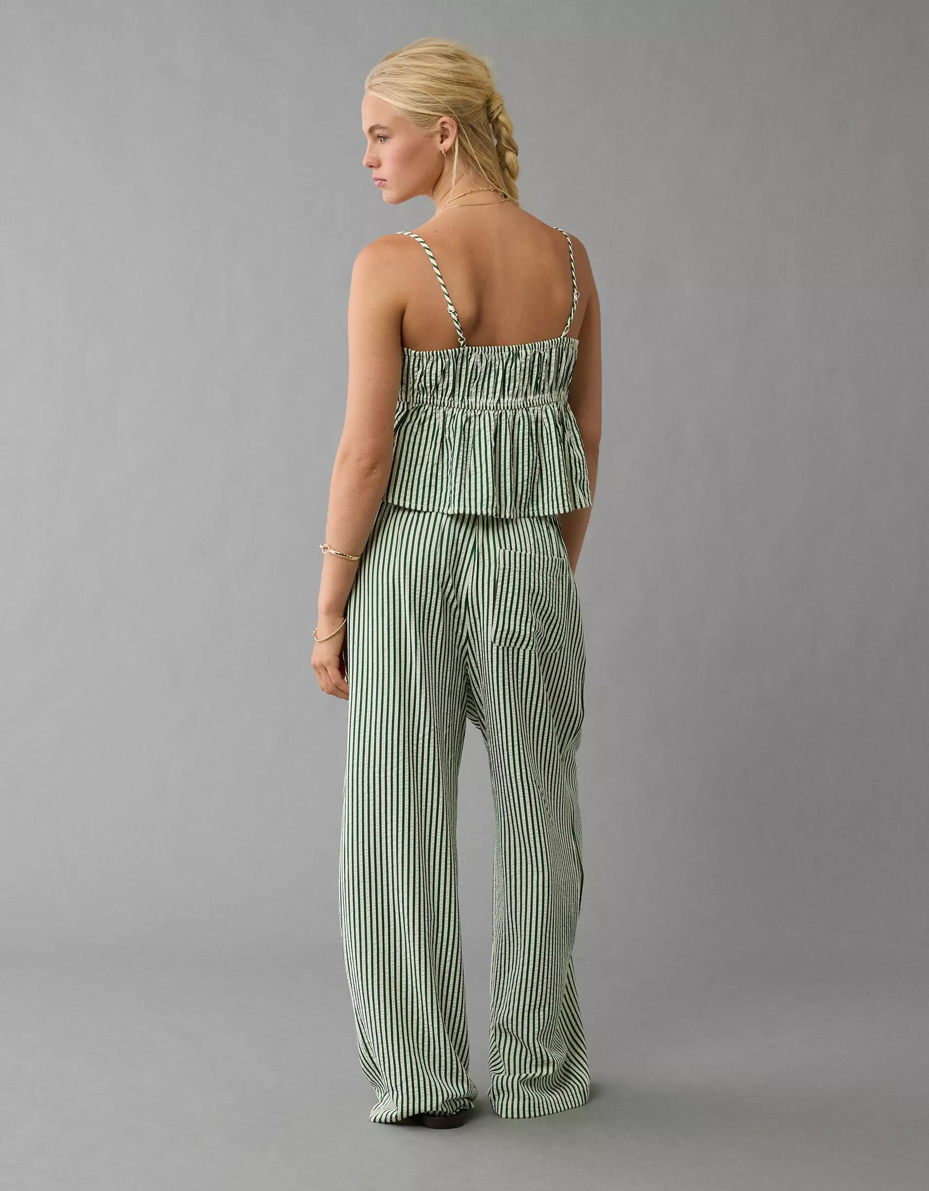 AE Tie Front Seersucker Cami Product Image