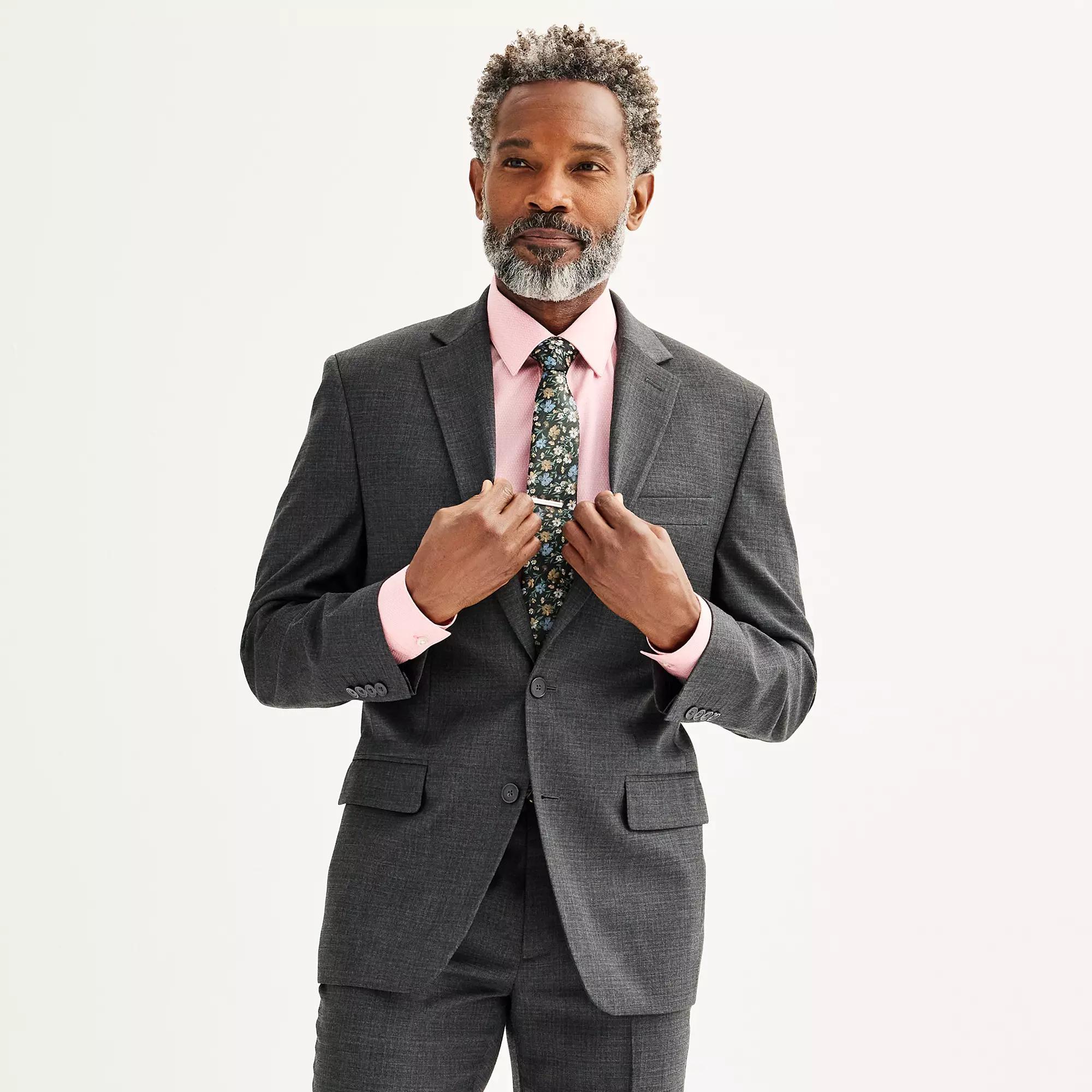 Men's Apt. 9® Premier Flex Performance Regular-Fit Washable Suit Jacket, Size: 50 - Regular, Grey Product Image
