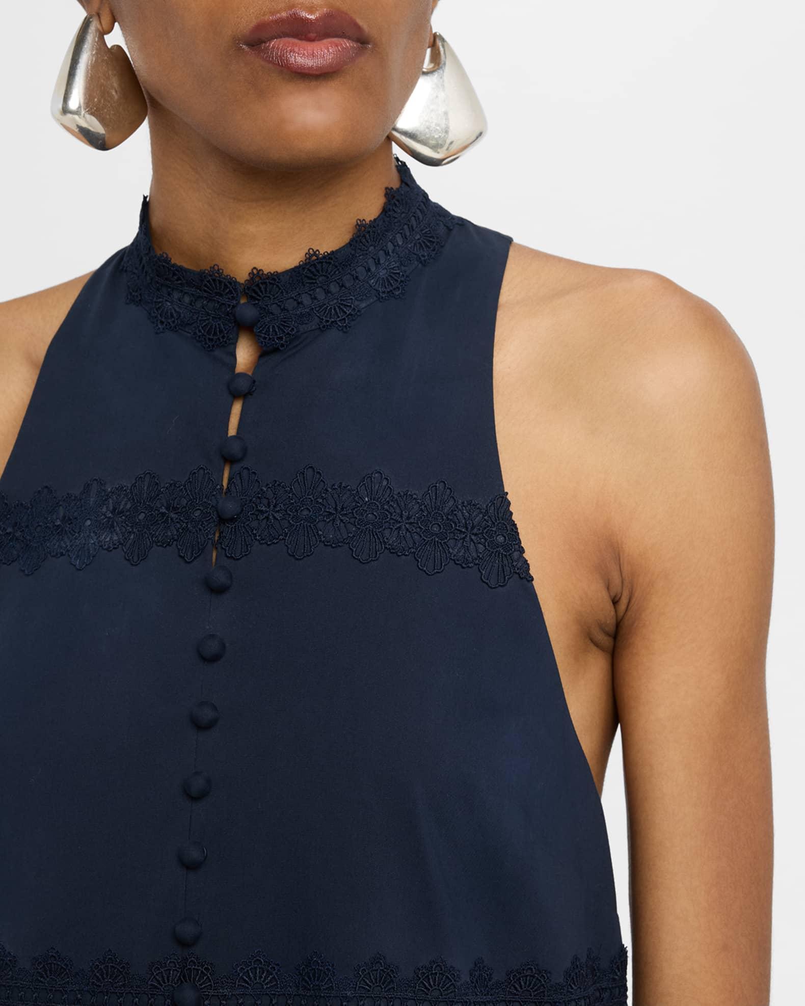 Malena Sleeveless Lace-Trim Mini Dress Product Image