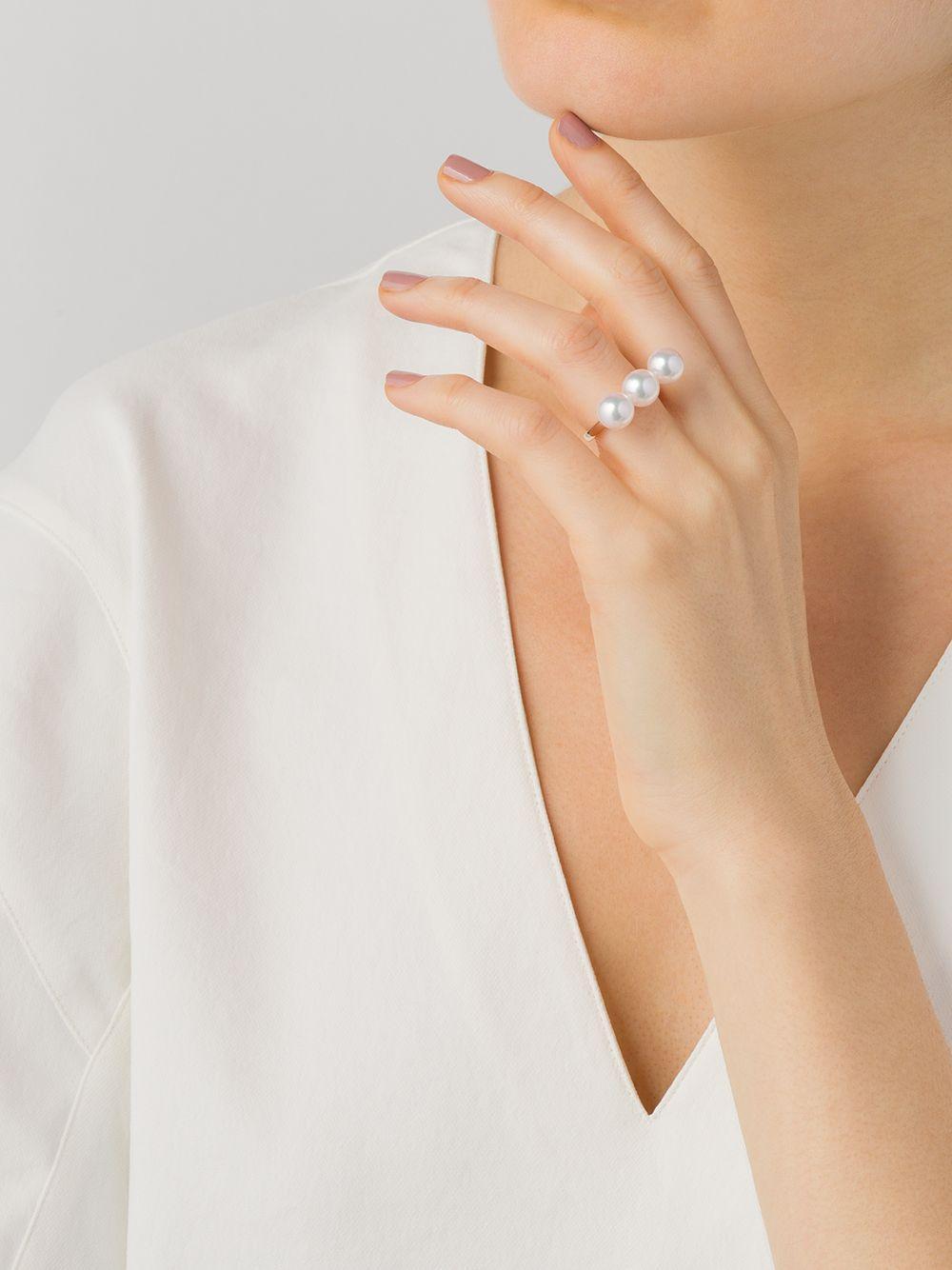 18kt rose gold Collection Line Balance Neo Akoya pearl ring Product Image