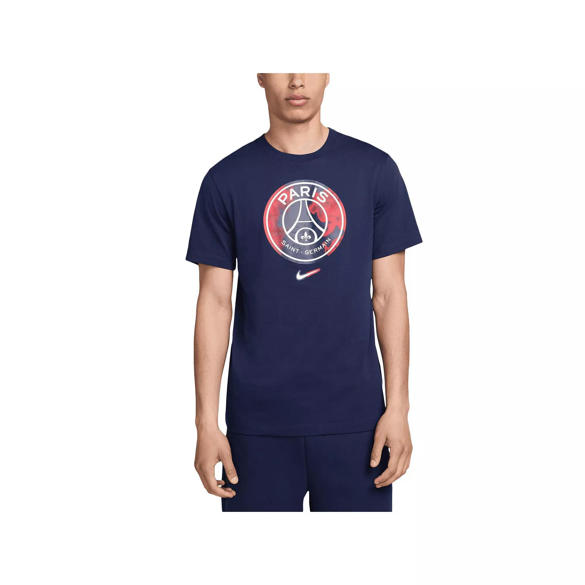 Mens Nike Navy Paris Saint-Germain Crest T-Shirt Psg Blue Product Image