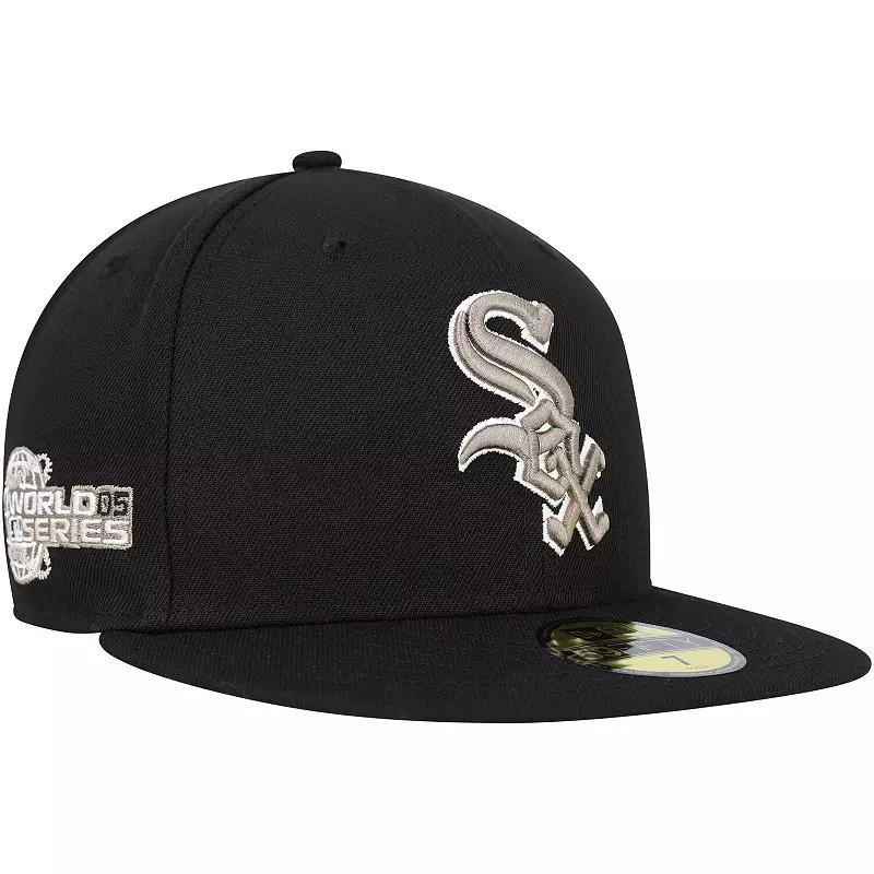 Men's New Era Black Chicago White Sox Chrome Camo Undervisor 59FIFTY Fitted Hat, Size: 8 Product Image