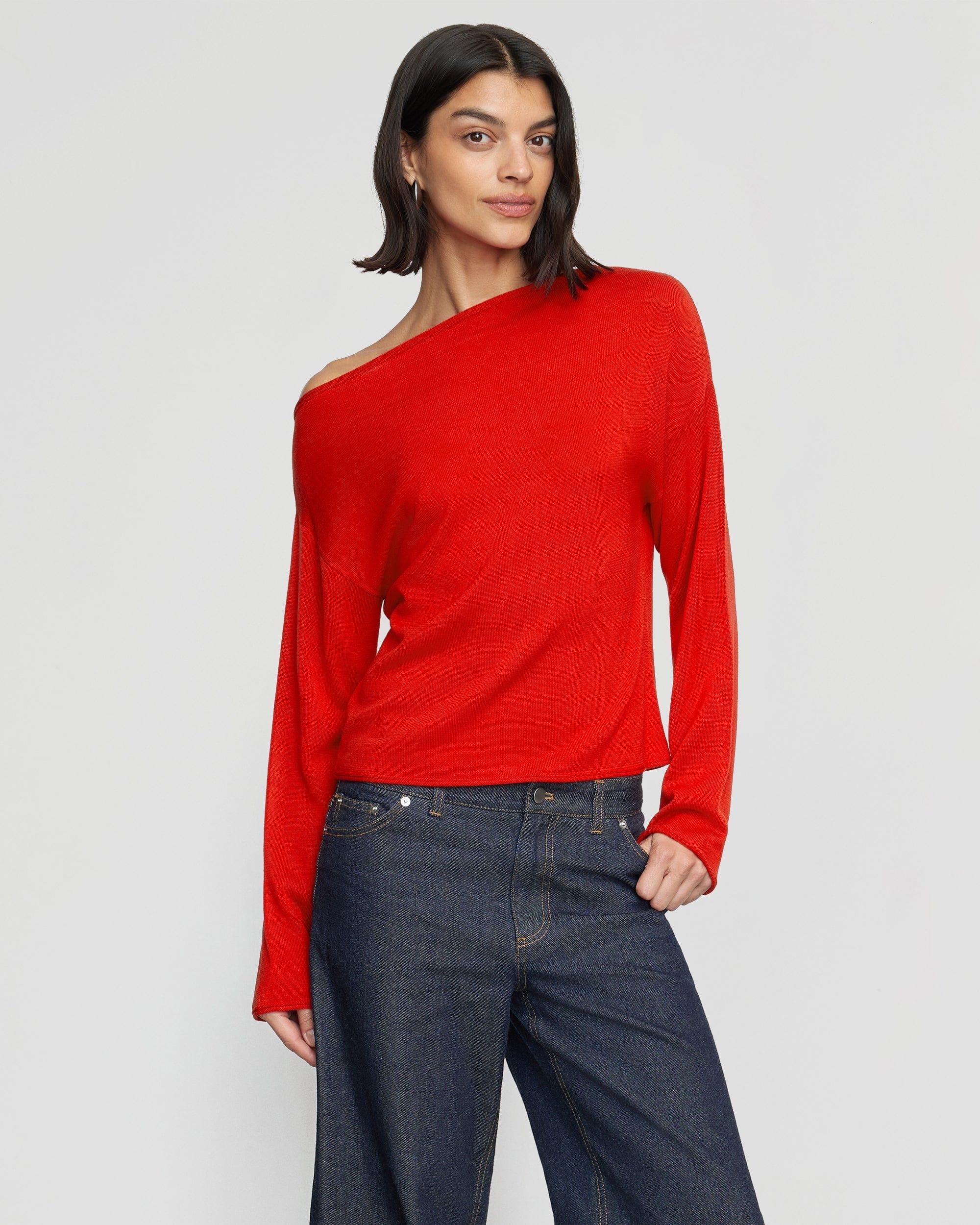Hachi Tencel-Wool Off-Shoulder Sweater Product Image