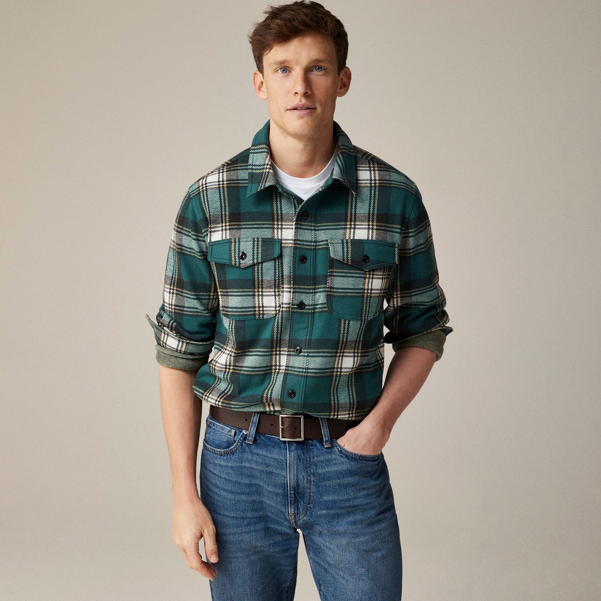 Seaboard soft-knit shirt in plaid Product Image