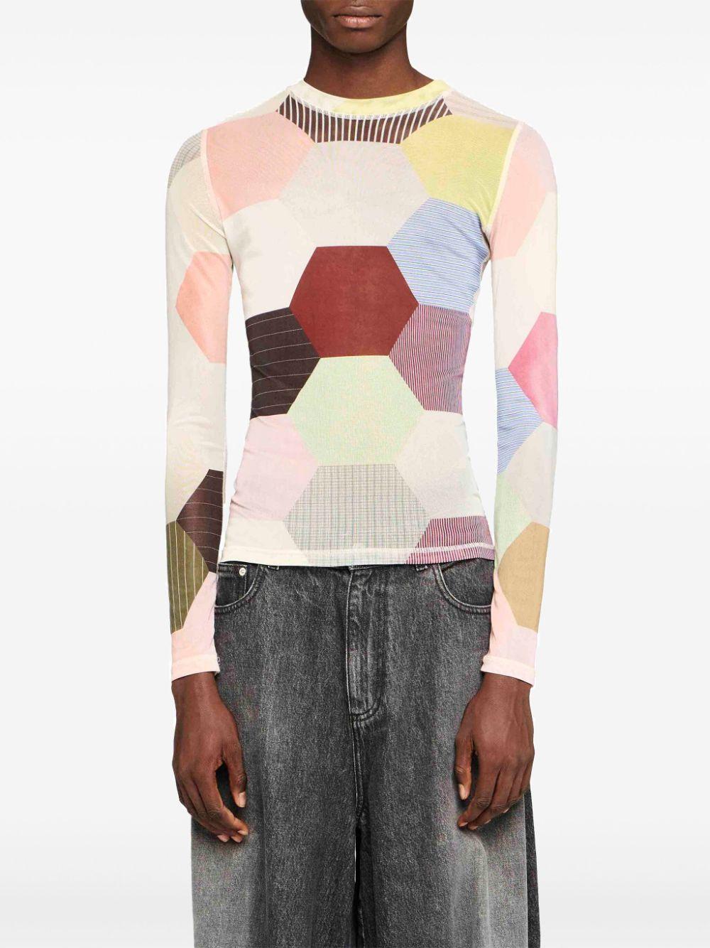 patchwork-print top Product Image