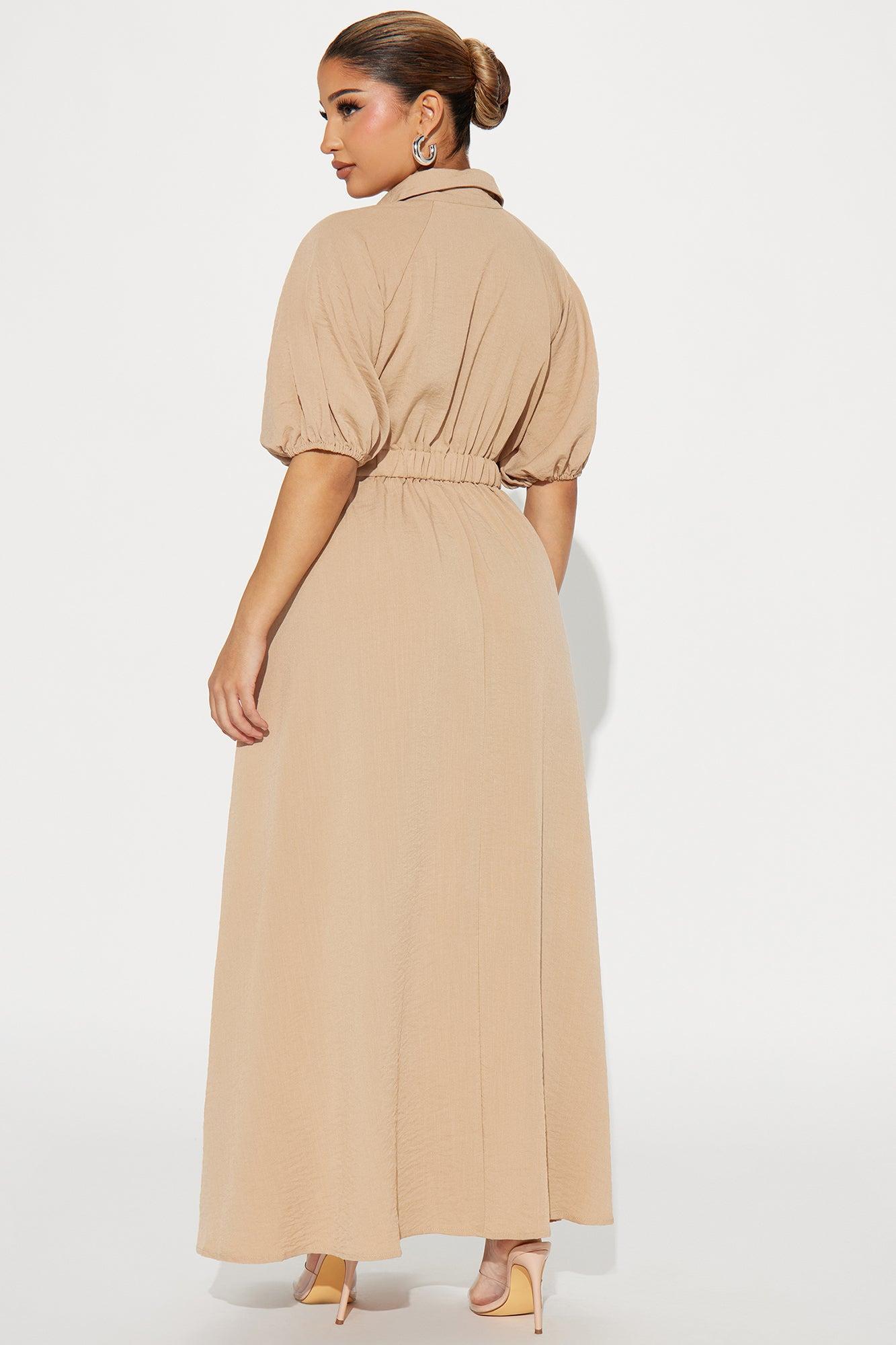 Polina Maxi Dress - Taupe Product Image