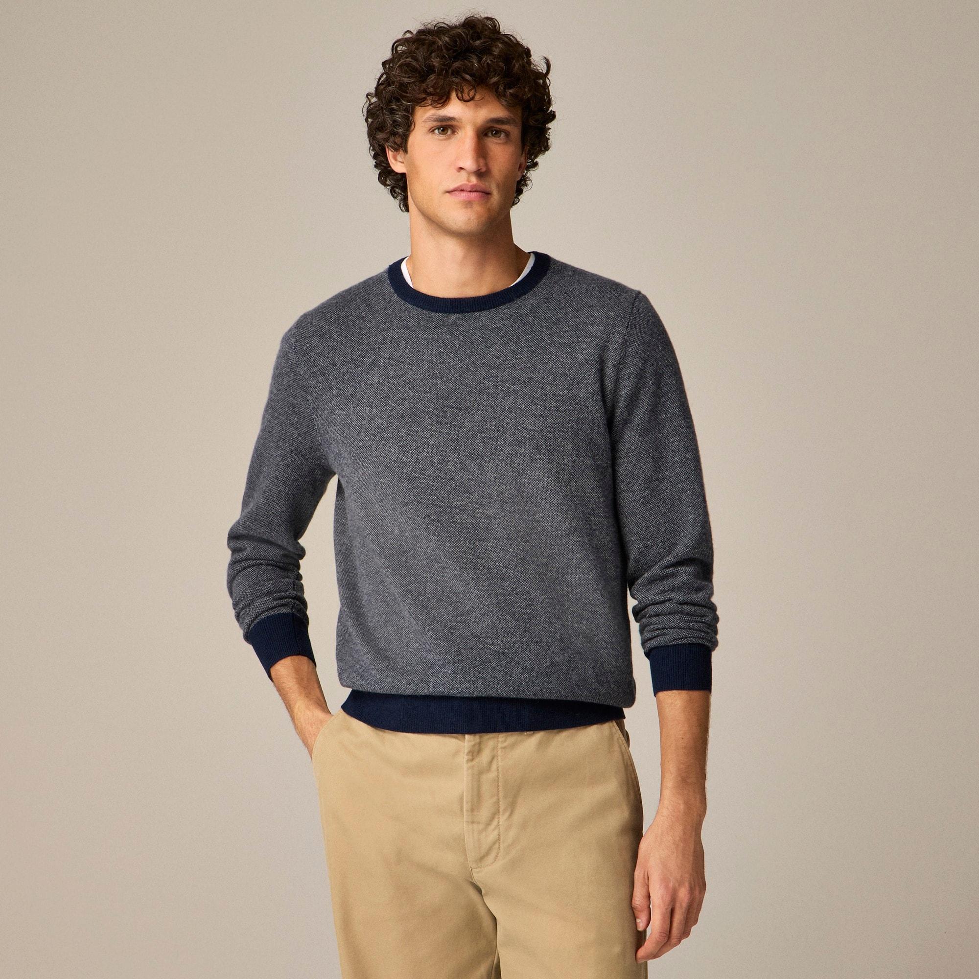 Cashmere sweater in bird's-eye Product Image