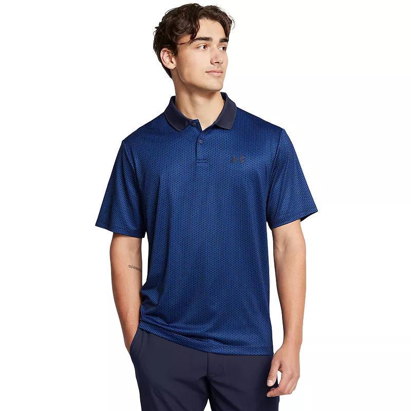 Men's Under Armour Matchplay Printed Polo, Size: Medium, Blue Down Pour Product Image